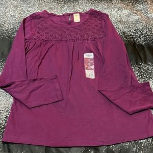 NWT OshKosh B’Gosh Girls Purple L/S Top Sz 12